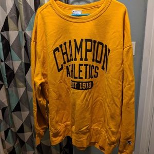 Yellow Champion Athletics sweatshirt